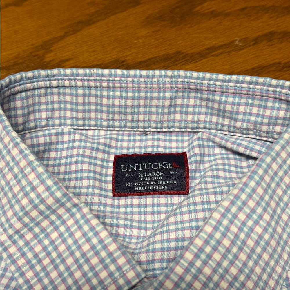 UNTUCKit Men's Multicolor Plaid Shirt